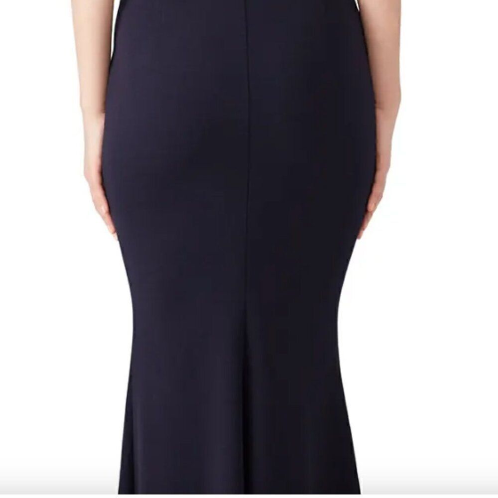Katie May Legacy gown Navy blue cut out on back E UC size 16 - Picture 15 of 16